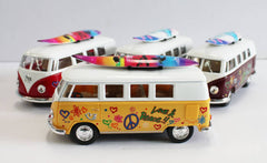 5" VOLKSWAGEN CLASSIC BUS- SURFBOARD Die Cast Car