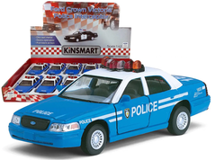 5" FORD CROWN VICTORIA POLICE -BLUE Die Cast Car