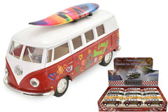 5" VOLKSWAGEN CLASSIC BUS- SURFBOARD Die Cast Car