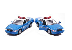 5" FORD CROWN VICTORIA POLICE -BLUE Die Cast Car