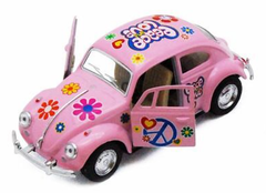 5" 1967 VW CLASSICAL BEETLE -ALL PINK Die Cast Car